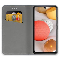 Кожен калъф тефтер и стойка Magnetic FLEXI Book Style за Samsung Galaxy A42 5G A426F черен